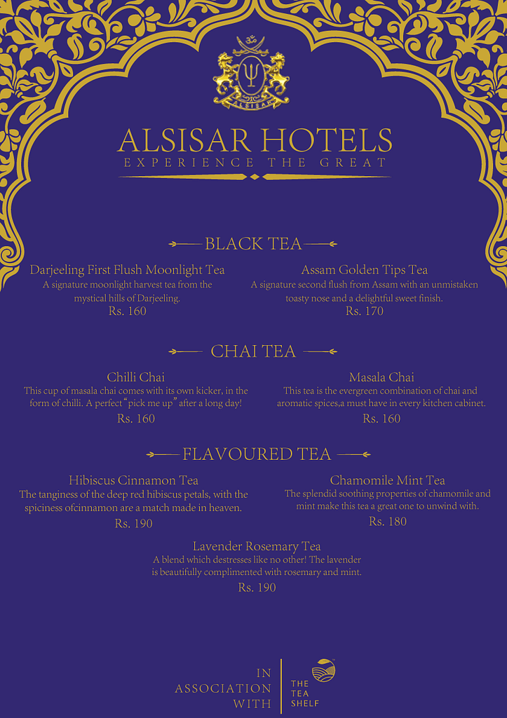 The Tea Shelf | Branding and Marketing Designs 16 alsisar menu1