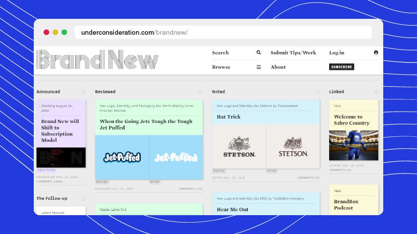 6 Awesome Logo resources for Designers 8 Webpage of Brand New website by Underconsideration