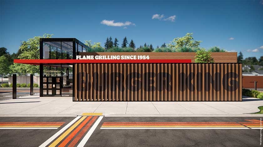 Burger King Rebranding: 4 Things to look out as a designer 13 3D view of Burger King Restaurant front