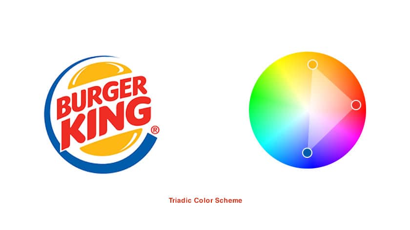 previous logo with triadic color scheme